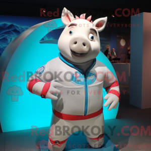 Silver Sow maskotdraktfigur...