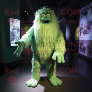 Groen Yeti mascotte kostuum...