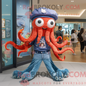 Blekksprut maskot kostyme...
