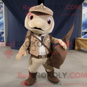 Brown Swordfish mascot...