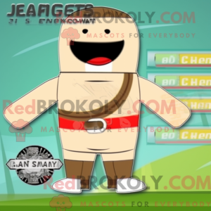 Beige Burger Maskottchen...