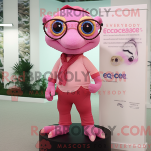 Pink Geckos maskot kostume...