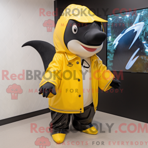 Gouden orka-mascottekostuum...