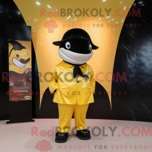 Gold Killer Whale maskot...