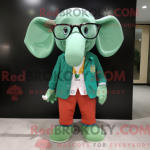 Groene olifant mascotte...