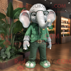 Groene olifant mascotte...