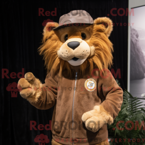Brun løve maskot kostume...