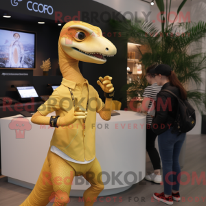 Gold Coelophysis maskot...