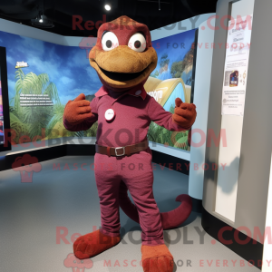 Máscara Maroon Lizard com...