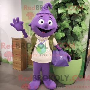 Lavendel bønnestilk maskot...