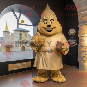 Gold Irish Castle maskot...