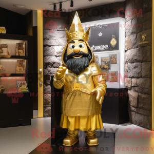 Gold Irish Castle maskot...