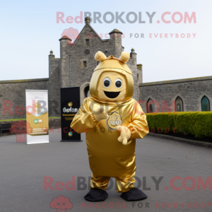 Gold Irish Castle maskot...