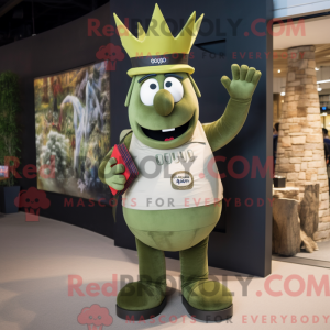 Olive King mascottekostuum...
