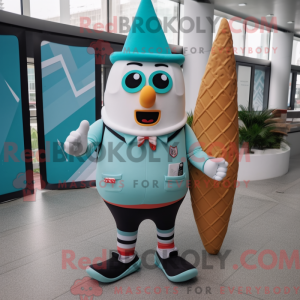 Cyan Ice Cream Cone...
