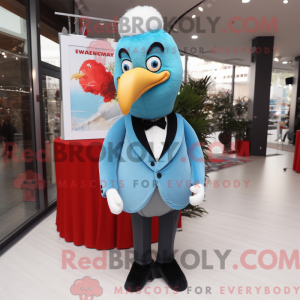 Sky Blue Turkey mascot...