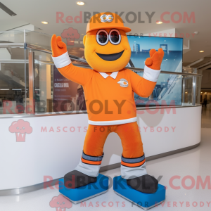 Oranje paar schaatsen...