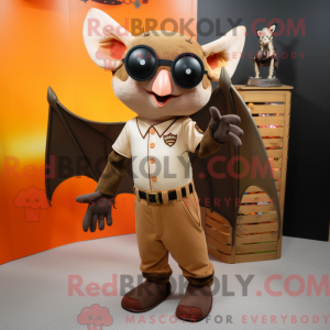 Orange Bat mascot costume...