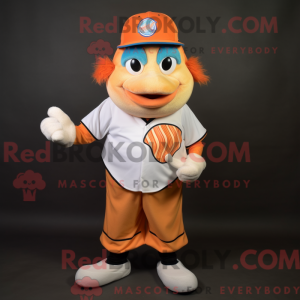 Cream Clown Fish maskot...