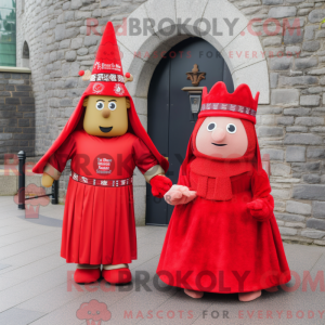 Rotes Maskottchenkostüm...