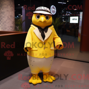 Gul Penguin maskot drakt...