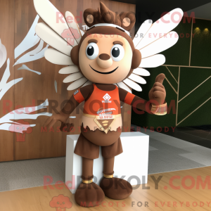 Brun Cupid-maskotdraktfigur...