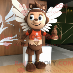 Fantasia de mascote de Cupido marrom com sunga e pulseiras - Mascotes cupidos - REBROKO_359637 - RedBrokoly.com