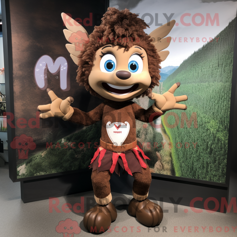 Fantasia de mascote de Cupido marrom com sunga e pulseiras - Mascotes cupidos - REBROKO_359638 - RedBrokoly.com