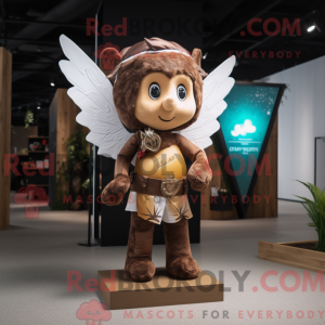 Brun Cupid-maskotdraktfigur...
