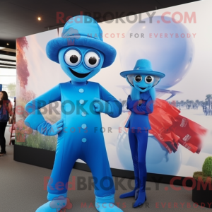 Blue Stilt Walker mascot...