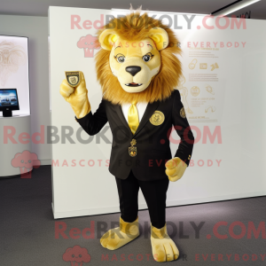 Gold Lion mascot costume...