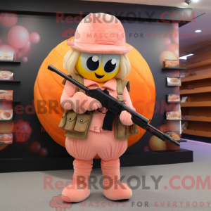 Peach Sniper maskot kostume...