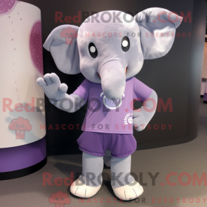 Lavendel elefant maskot...