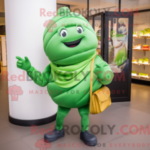 Grøn Croissant maskot...