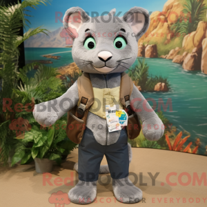 Grå Jaguarundi maskot...