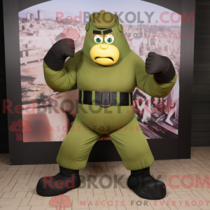 Olive Strongman mascot...