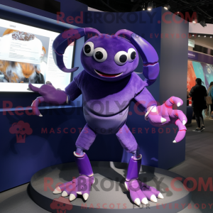 Purple Crab mascot costume...