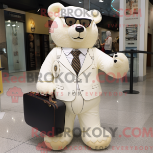 Cream Bear maskot kostym...