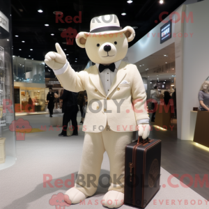 Cream Bear maskot kostym...