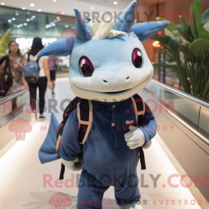 Granatowa maskotka Axolotls...