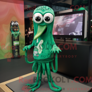 Forest Green Squid mascot...