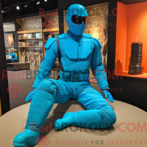 Costume de mascotte Cyan Gi...