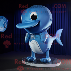 Cyan Blue Whale máscara de...