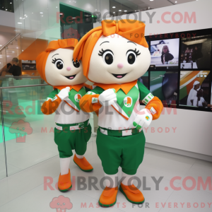 Peach Irish Flag mascot...