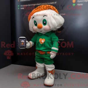 Peach Irish Flag mascot...