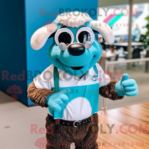 Turkis Ram-maskotdraktfigur...
