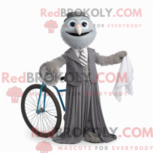 Grå encyklist maskot...