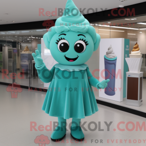 Teal Ice Cream mascot...