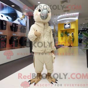 Beige papegøje maskot...