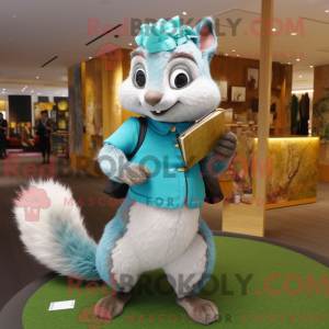 Turquoise Squirrel mascot...